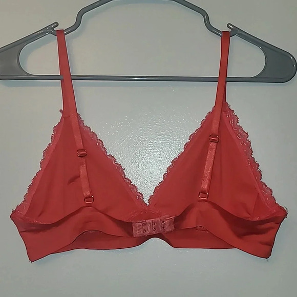 Marilyn Monroe women's bra size large nwot pink coral lace no pads comfy LOT F5 - Picture 2 of 4